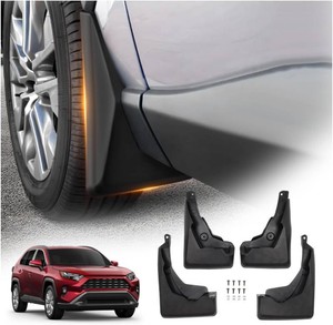 $26 Powerty Custom Fit for Mud Flaps Toyota RAV4 2025 2024 2023 2022 2021 2020 2019 Splash Guards Molded Front and Rear Fender Cover Black ABS 4Pcs Set Hybrid Accessories (Not Fit for 2021 RAV4 Prime)