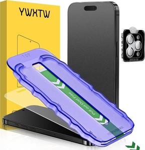 YWXTW 2 Pack Matte Screen Protector for iPhone 16 Pro 6.3 Inch  1 Set Camera Lens Protector, Anti Glare Anti Fingerprint 16 Pro Glass Screen Protector, Bubble Free, Smooth as Silk