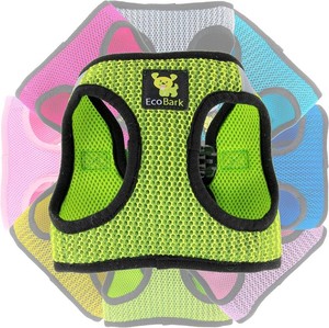 EcoBark Step in Dog Harness, Reflective Soft Mesh No Pull Pet Vest, XXS  Ultra Padded, Eco Friendly Comfort Secure Halter, Escape Proof Adjustable Dog Harnesses for XS, Small, & Medium Dogs