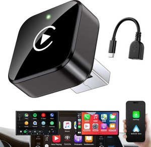 $34 iGENJUN Wireless CarPlay Adapter 2026 Upgrade Mini Design USBUSB-C Plug  Play Converts CarPlay to Wireless - Easy Use Fast Stable Connection Car Play for iPhone & Android