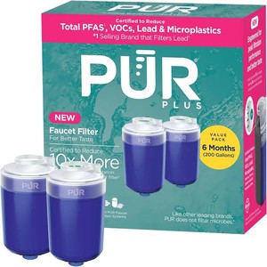 $27 PUR PLUS Faucet Mount Replacement Water Filter 2-Pack, 6-Month Value  Genuine PUR Filter, 3-in-1 Powerful, Natural Mineral Filtration, Lead Removal