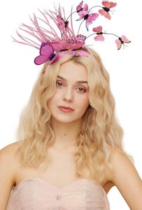 Gionforsy Butterfly Fascinator Headband Tea Party Fascinator Headpiece  Monarch Butterfly Headband Crown for Tea Party Halloween Costume Headpiece
