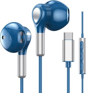 USB C Headphones for Samsung Galaxy S26 S25 S24 S23 S22 S21 S20 A56 A17 A16 Wired USB C Earbuds with Mic Volume Control Earphones USB Type C Headphones for iPhone 17 16 15 Pro Max Plus iPad 10 Pixel