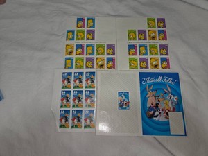 Simpsons and Looney Toons Collectible Stamps