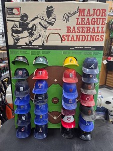 Vintage MLB Mini Hat Standings Display