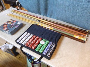Billiard Items and Poker Chips