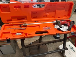 Milwaukee Corded Screw Gun. Long extension for servicing decks or long reach.