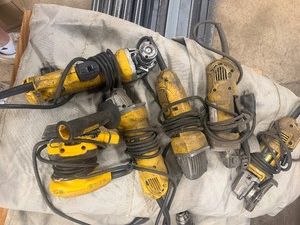 DeWalt Corded Power Tools (need TLC) includes 5 Grinders and 1 Sander
