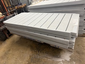 Five Molded Plastic Sectional Decks, Gray, Factory Seconds, 36 Wide x 8 Long. Great for Duck Blinds and Docks