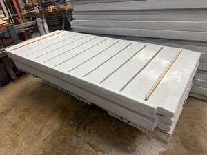 Three Molded Plastic Sectional Decks, Gray, Factory Seconds, 36 Wide x 8 Long. Great for Duck Blinds and Docks