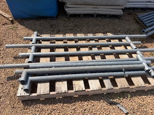 Eight Galvanized Vertical Extra tall boathouse standards (2 ID pipe 2-38OD) 72 and 90 Tall