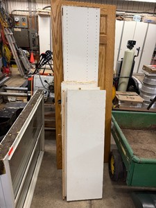 Build Your Own Shelf (47.5 Wide x 78 Tall x 15.5 Deep.) Side uprights have holes for shelving at specific heights.