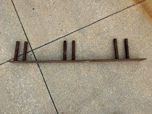 Steel l Rack 37 long for Hanging Shovels, Rakes, and Other Long Handled Tools