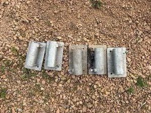 Four Galv-A-Dock Dock Locker Box Brackets