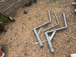 Set of Galvanized Steel Bench Brackets