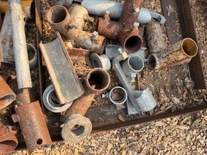 Twenty Five  Miscellaneous Rusty and Galvanized Dock Parts welded at 90 degrees