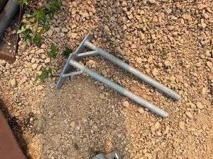 Pair of Custom Galvanized PWC Centering Uprights for SS 8621 or 10621 PWC Lift. (need 1 PVC Tubes 30 Long, not included)