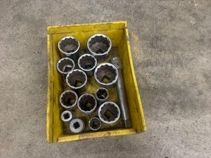 Various Sized 12 Diameter Sockets from 1516 to 2 in 6 and or 12 sockets, with  6 Extension