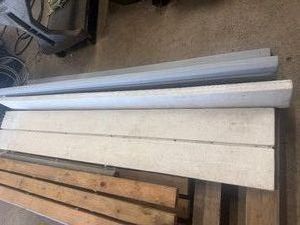 White Dock Bench Board Set with Double Bench Board (16 wide) 97  Long, Single Back Bench Board (8 wide) 97 , 18-516 T nuts in the molded plastic bench boards. Need 3-1-14 sq tube, length  7 8-14 Long for adequate Live weight support.