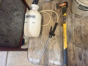 Rock Forge 3.5 Lb Axe and Craftsman Sprayer 2 Gallon