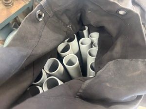 16 Gray, 40 Tall Pole Protectors, Canvas Carrying Bag, Not included