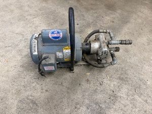 34 HP Light Industrial Pump with Baldor Motor and pressure washer hose