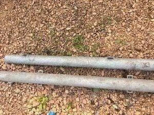 Custom Galvanized 2 Pipe Bumper Brackets 36 Long (Qty 2)