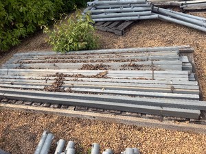 Pallet of Aproximately 90 Galv. 1-14 x 1-14 Square Steel Tubes 90 long