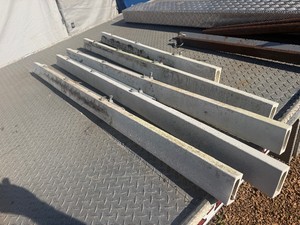 4 White Used Dock Bumper 6 tall with 2 x 4 x 6 Tall, Extruded Plastic Boards, with Safety Cap