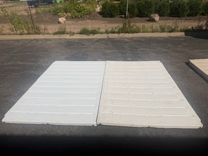 Two Roto-Molded Plastic Platform Decks, White,. Factory Second, 8 Long x 62 Wide. Great for Duck Blinds and Docks