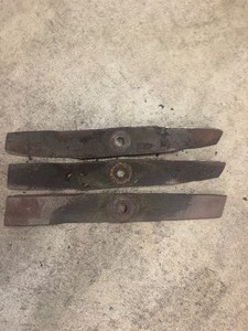 Three Mower Blades - 18 x 3, from John Deere Mower Deck