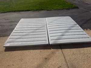 Two Roto-Molded Plastic Platform Decks, Gray,. Factory Second, 8 Long x 62 Wide. Great for Duck Blinds and Docks