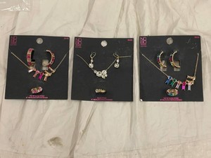 No Boundaries Glass Stone Jewelry Sets - 18in Necklaces (Lot of 3)
