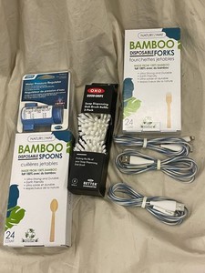 7-Item Mixed Lot NatureZway Bamboo, OXO, Camco & Ansuda Accessories