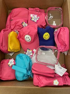 Assorted Bags, Pouches & Smiley Caps Mixed Lot
