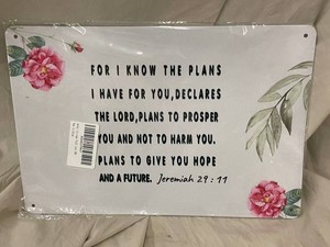 Jeremiah 2911 Floral Decorative Wall Sign