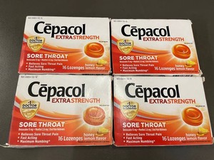 P3 - Cepacol Extra Strength Sore Throat Lozenges Honey Lemon Flavor (Lot of 2)