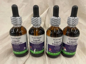 ND 4 - Natrol Liquid Melatonin Sleep Berry Flavor 1mg 2 Fl Oz (Lot of 4)