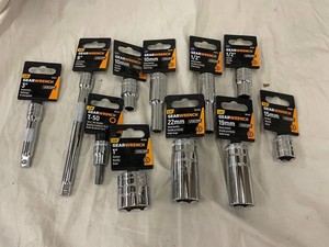 GEARWRENCH Chrome Socket & Extension Set 38in and 12in (Lot of 11)