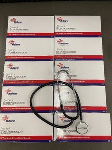 MedSource Nurses Stethoscope 22 in Tubing Chrome Binaurals MS-700212223242526