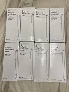 ND 4 - Baseline Red Ballpoint Retractable Pens 12-Pack (Lot of 8)