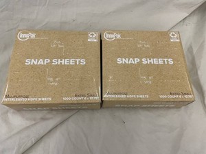 InnoPak Snap Sheets Extra Small 1000 Count (Lot of 2)