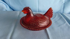 Red Hen on Nest Dish