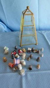Selection of Thimbles and Display Case