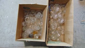 2- Boxes of Various Clear Stemware and Glassware