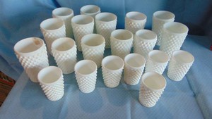Milk Glass Hobnail Tumblers