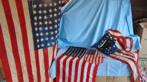 Selection of Vintage American Flags, mostly 48 Stars