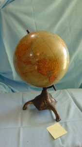 Vintage Glode in Cast Iron Base, Very Cool