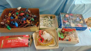 Vintage Christmas Lights and Items