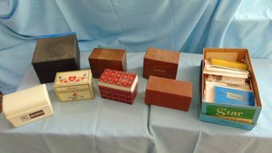 Selection of Vintage Recipe Boxes